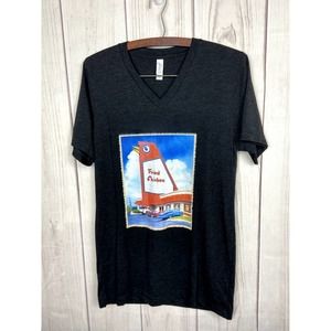 Bella Canvas Black/Gray Fried Chicken (KFC) V-neck T-Shirt (Mark E. Tisdale)